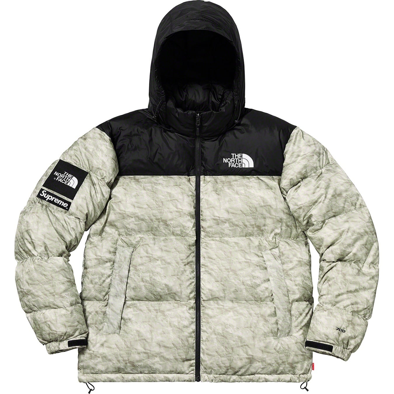Supreme®/The North Face® Paper Print Nuptse Jacket view 4